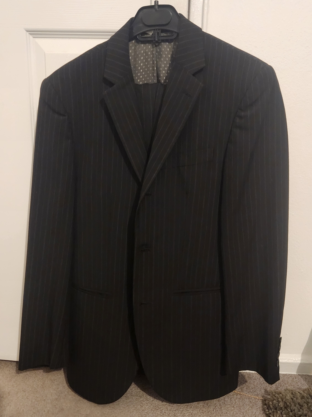 JF Ferrar Collection Men’s Black Pinstripe Blazer